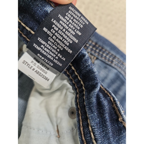 BKE Buckle Tyler Blue Jeans Mens 34x30 Stretch Straight Whiskered (32x30) - Picture 8 of 12